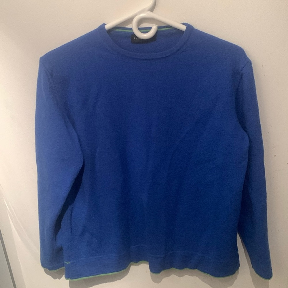 Beautiful sky blue Franco Ziche Italian pure Virgin Wool Crewneck Sweater SZ M
